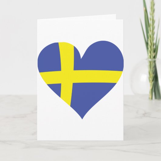 Schweden-Liebeherz - schwedische Flagge Karte (Vorderseite)