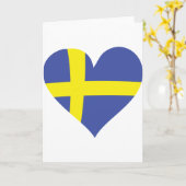 Schweden-Liebeherz - schwedische Flagge Karte (Gelbe Blume)