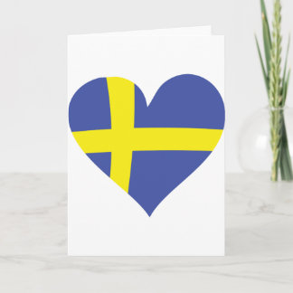 Schweden-Liebeherz - schwedische Flagge Karte