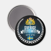 Schweden Magnet (Vorderseite/Rückseite)