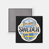 Schweden Magnet (Vorderseite/Rückseite)