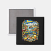 Schweden Magnet (Vorderseite/Rückseite)