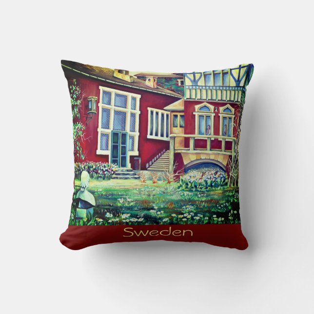 Schweden, malerische Falun Rote Landschaft. Kissen (Vorderseite)