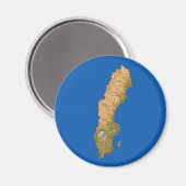 Schweden Map Magnet (Vorderseite/Rückseite)