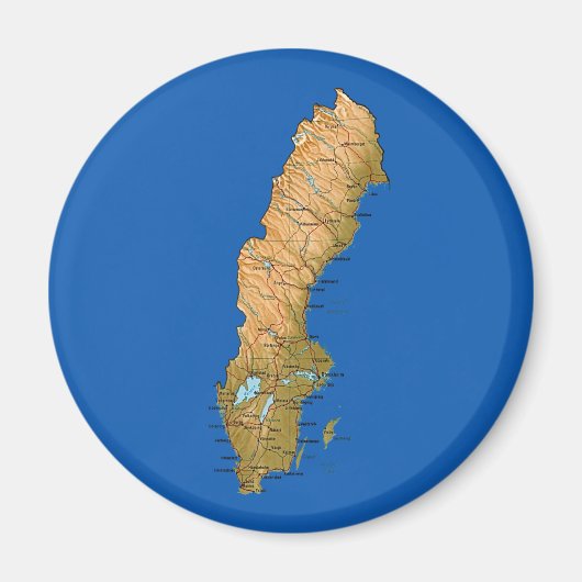 Schweden Map Magnet (Vorne)