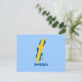 SCHWEDEN MAP POSTKARTE (Stehend Vorderseite)