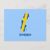 SCHWEDEN MAP POSTKARTE (Vorderseite)