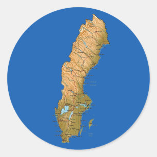 Schweden Map Sticker