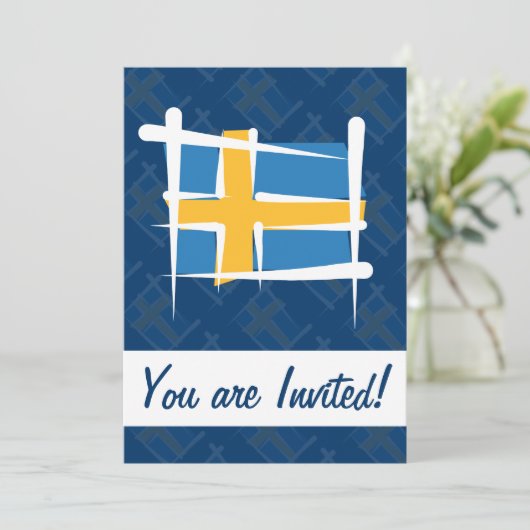 Schweden Markenzeichen Einladung (Stehend Vorderseite)