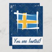 Schweden Markenzeichen Einladung (Vorne/Hinten)
