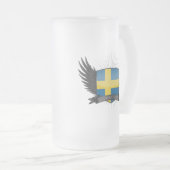 SCHWEDEN MATTGLAS BIERGLAS (VorderseiteRechts)