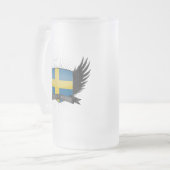 SCHWEDEN MATTGLAS BIERGLAS (Vorderseite Links)