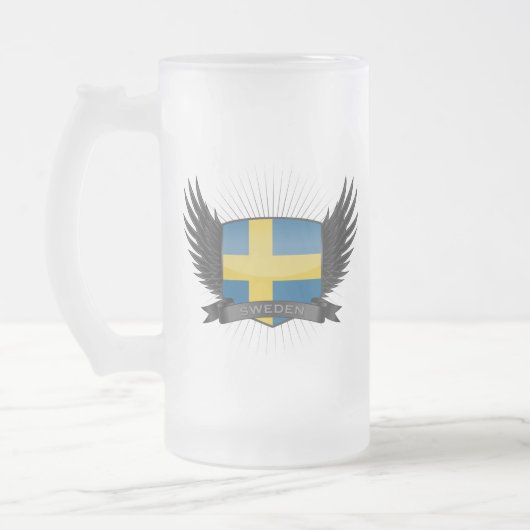 SCHWEDEN MATTGLAS BIERGLAS (Links)