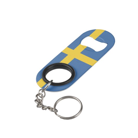 Schweden Mini Flaschenöffner (Rückseite Schrägansicht)