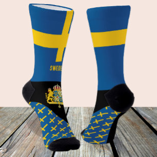 Schweden, Mode, schwedische Flagge, patriotisch Socken