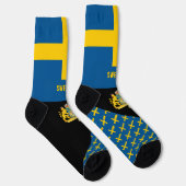 Schweden, Mode, schwedische Flagge, patriotisch Socken (Rechts)
