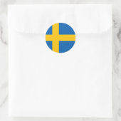 Schweden - Nationale Flagge Schwedens Runder Aufkleber (Tasche)
