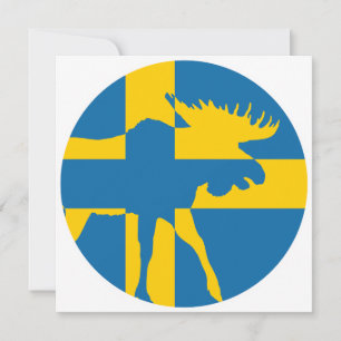 Schweden: Nationale schwedische Tierflagge Einladung