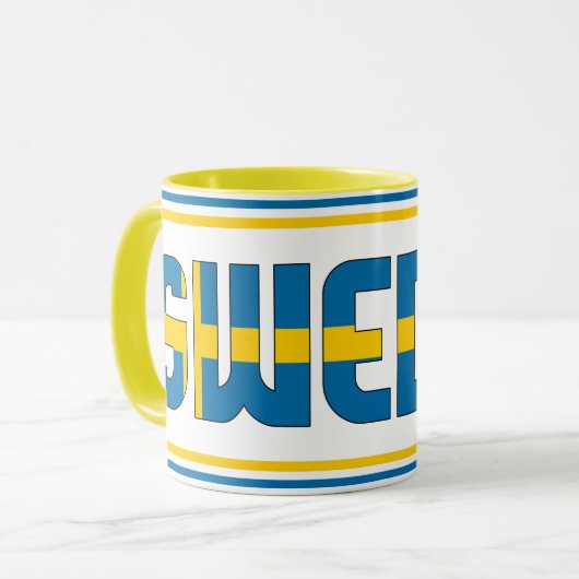 Schweden Nationalflagge Patriotischer Kaffee Tasse (Vorderseite Links)