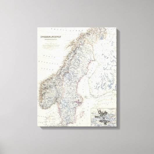 Schweden, Norwegen 3 Leinwanddruck (Vorderseite)