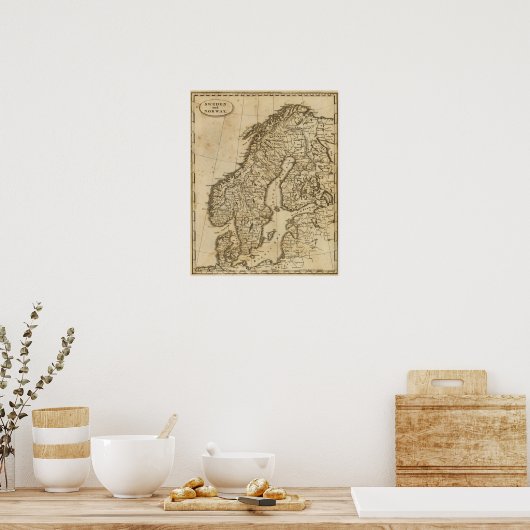 Schweden, Norwegen 3 Poster (Küche)