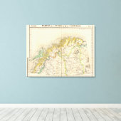 Schweden, Norwegen, Atlas Karte Leinwanddruck (Insitu (Holzboden))