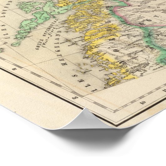 Schweden, Norwegen, Atlas Karte Poster (Ecke)