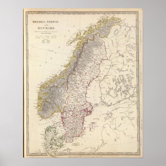 Schweden, Norwegen, Dänemark 3 Poster (Vorne)