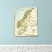 Schweden, Norwegen, Dänemark Leinwanddruck (Insitu (Holzboden))