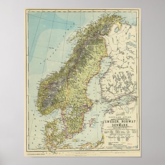 Schweden, Norwegen, Dänemark Poster (Vorne)