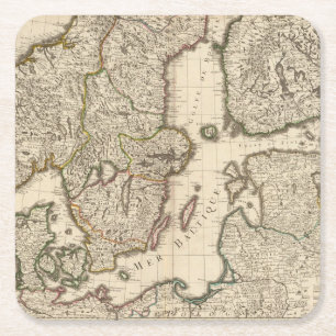 Schweden, Norwegen, Europa 2 Rechteckiger Pappuntersetzer