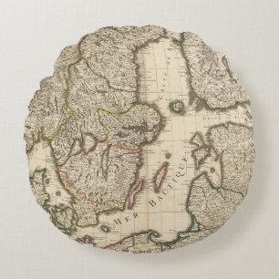 Schweden, Norwegen, Europa 2 Rundes Kissen