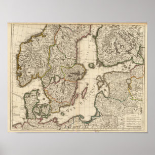 Schweden, Norwegen, Europa Poster