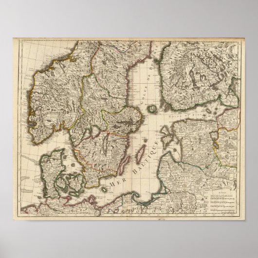Schweden, Norwegen, Europa Poster (Vorne)