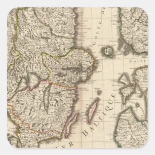 Schweden, Norwegen, Europa Quadratischer Aufkleber