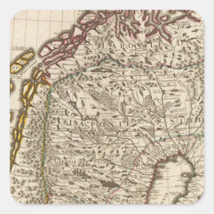 Schweden, Norwegen, Europa Quadratischer Aufkleber
