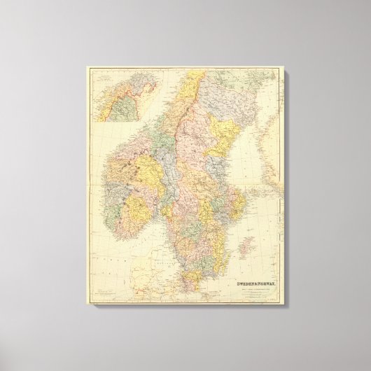 Schweden, Norwegen Leinwanddruck (Vorderseite)
