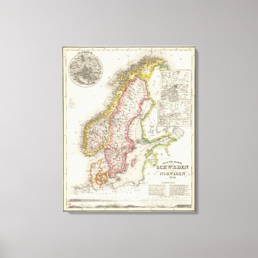 Schweden, Norwegen Leinwanddruck (Vorderseite)