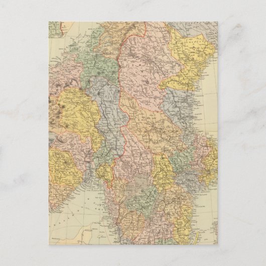Schweden, Norwegen Postkarte (Vorderseite)