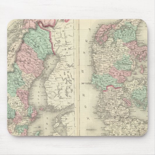 Schweden, Norwegen und Dänemark 2 Mousepad (Vorne)