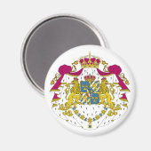 Schweden - Offizielles Wappen-Symbol Magnet (Vorderseite/Rückseite)