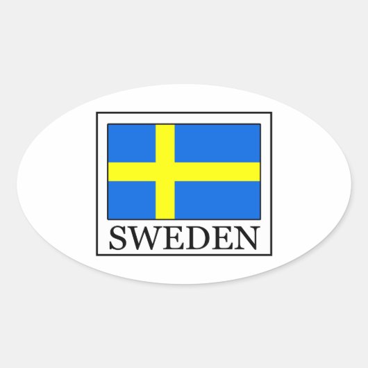 Schweden Ovaler Aufkleber (Vorderseite)