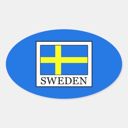 Schweden Ovaler Aufkleber (Vorderseite)