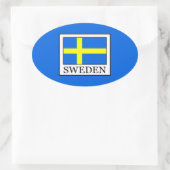 Schweden Ovaler Aufkleber (Tasche)