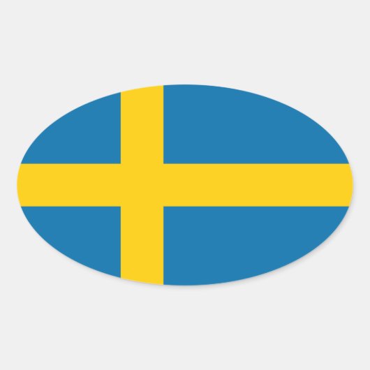 Schweden Ovaler Aufkleber (Vorderseite)