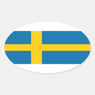 Schweden Ovaler Aufkleber