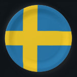 Schweden Pappteller<br><div class="desc">Flaggen der Nationen der Welt in hoher Auflösung für Sie mit Stolz zu zeigen.</div>