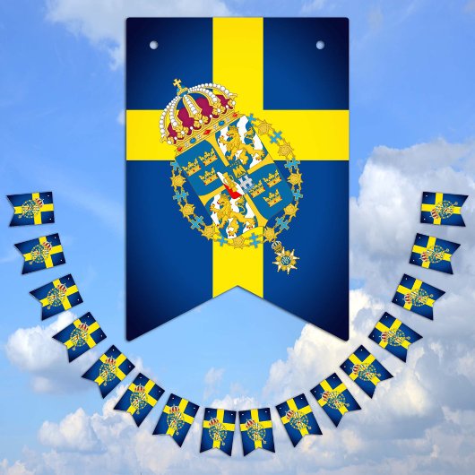 Schweden Party Banners, Schwedische Flagge / Hochz