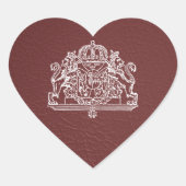 Schweden Pass Herz-Aufkleber (Vorderseite)