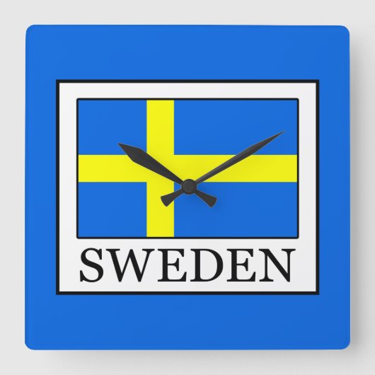 Schweden Quadratische Wanduhr (Vorderseite)